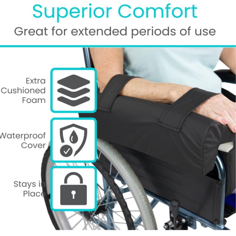 VIVE Lateral Wheelchair Arm Rest Support Cushion High Density Foam Positioning